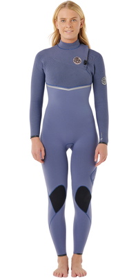 2025 Rip Curl Womens E-Bomb 5/3mm Zip Free Wetsuit 16KWFS - Grey Blue